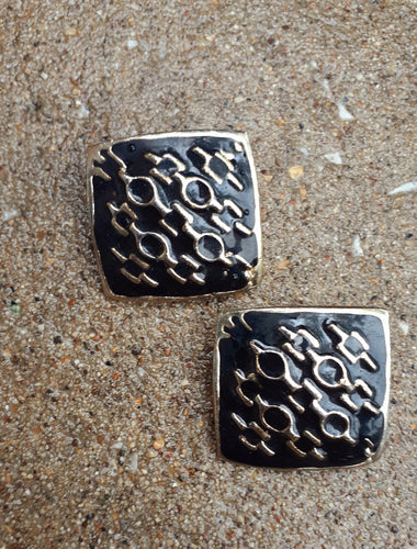 Vintage Chunky Enameled Cluster Earrings Kargo Fresh