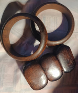 Vintage Chunky Wooden Bangle Set Kargo Fresh