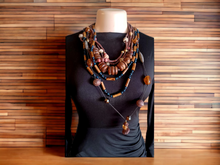 Load image into Gallery viewer, Vintage Chunky wood boho necklace set Kargo Fresh
