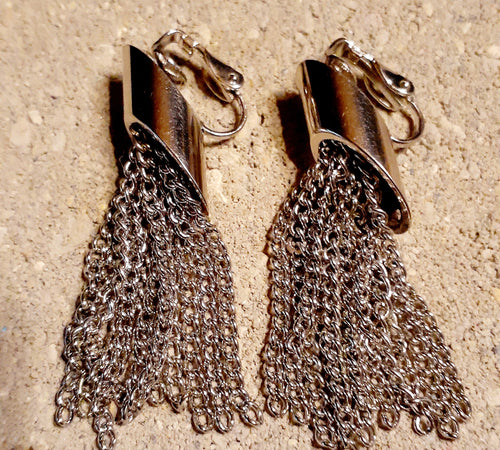 Vintage Clip On Chain Cascade Earrings Kargo Fresh
