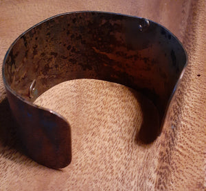 Vintage Copper Abstract Cuff Bracelet Kargo Fresh