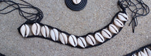 Load image into Gallery viewer, Vintage Cowrie shell wide belt choker and handmade earrings set Kargo Fresh
