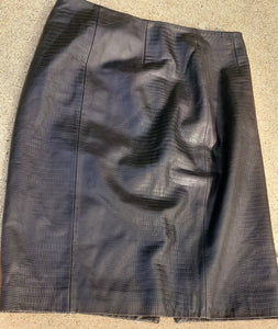 Vintage Croc Embossed Genuine Leather Pencil Skirt Size 8 Kargo Fresh