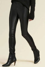 Load image into Gallery viewer, Vintage DKNY Leather Front Mixed Media Pants Size 2 Kargo Fresh
