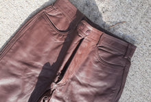 Load image into Gallery viewer, Vintage ECATES LEDER  Leather Pants 1980s Small Kargo Fresh
