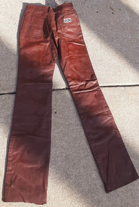 Vintage ECATES LEDER  Leather Pants 1980s Small Kargo Fresh