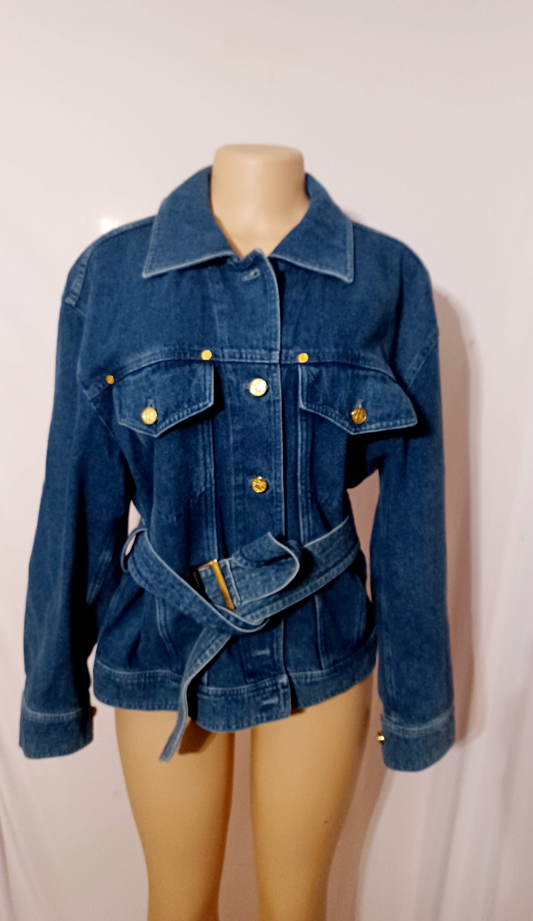 Vintage Escada Denim Jacket 40 Kargo Fresh