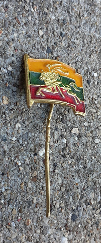 Vintage Ethiopia Conquering Lion RBGY Flag Statement Pin Kargo Fresh