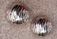 Load image into Gallery viewer, Vintage Extra Large Chunky Silver  Metal Half Ball Earrings Kargo Fresh
