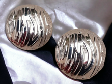 Load image into Gallery viewer, Vintage Extra Large Chunky Silver  Metal Half Ball Earrings Kargo Fresh
