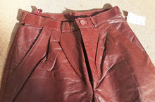 Load image into Gallery viewer, Vintage Gathered Leather Pants and Matching Clutch 1980s Small Kargo Fresh
