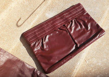 Load image into Gallery viewer, Vintage Gathered Leather Pants and Matching Clutch 1980s Small Kargo Fresh
