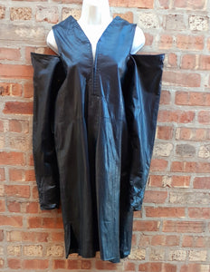 Vintage Genuine Leather Zipper Off The Shoulder Dress Size 9/10 (Vintage) Kargo Fresh