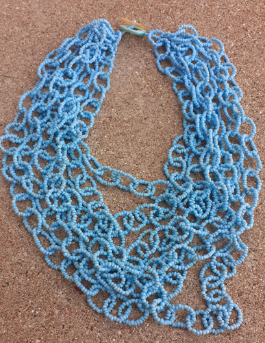 Vintage Glass Bead Multi Strand Layering Necklace Kargo Fresh