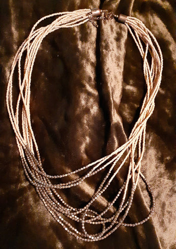 Vintage Glass Bead Multi Strand Layering Necklace Kargo Fresh