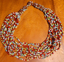 Load image into Gallery viewer, Vintage Glass Bead Multi Strand Layering Necklace Kargo Fresh
