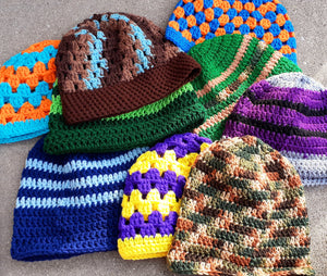 Vintage Hand Crochet Beanie Hat Kargo Fresh