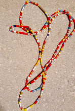 Load image into Gallery viewer, Vintage Hand strung Seed Bead and Bovine Horn Maasai layering Necklace Set Kargo Fresh
