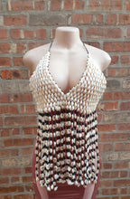 Load image into Gallery viewer, Vintage Handmade Cowrie Shell Bikini Top and Earrings Set Kargo Fresh
