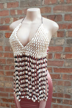 Load image into Gallery viewer, Vintage Handmade Cowrie Shell Bikini Top and Earrings Set Kargo Fresh
