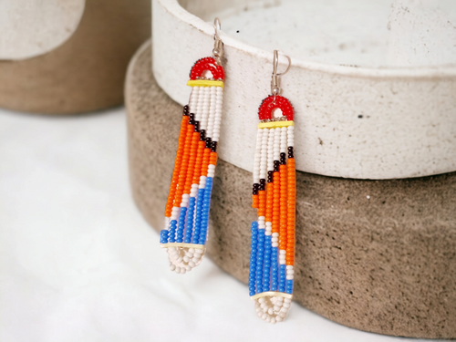 Vintage Handmade MAASAI Bead Earrings Kargo Fresh