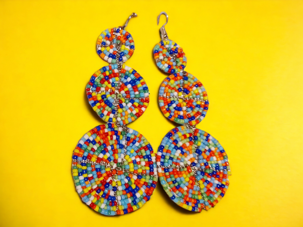 Vintage Handmade MAASAI Bead Earrings Kargo Fresh