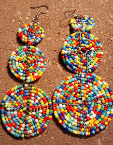 Vintage Handmade MAASAI Bead Earrings Kargo Fresh