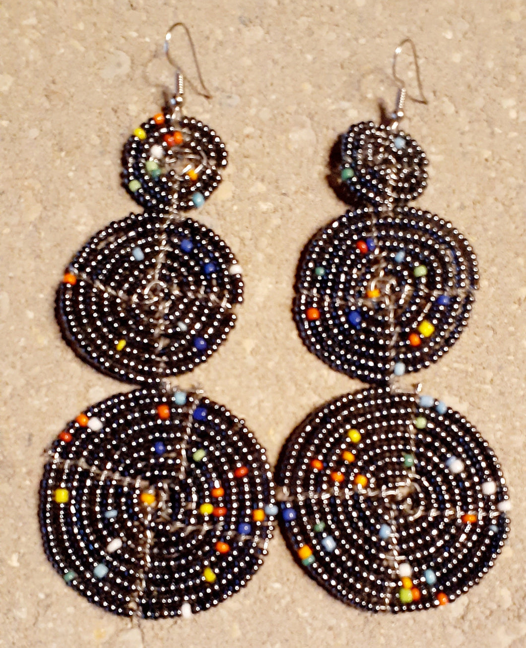 Vintage Handmade MAASAI Bead Earrings Kargo Fresh