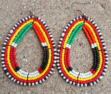 Load image into Gallery viewer, Vintage Handmade MAASAI Bead Hoop Earrings Kargo Fresh
