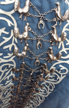 Load image into Gallery viewer, Vintage Handmade Maxi Skirt With Silver Rooster Charms Kargo Fresh
