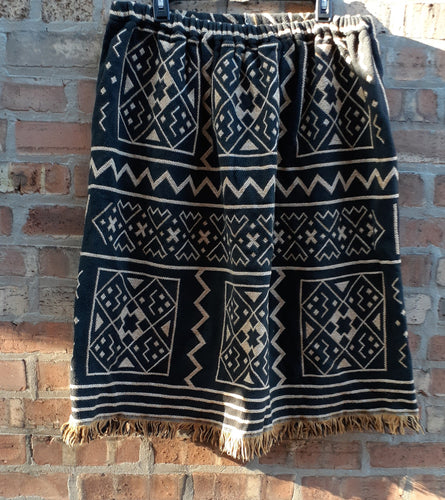 Vintage Handmade Mudcloth Tapestry Skirt 16 Kargo Fresh