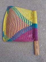 Load image into Gallery viewer, Vintage Handmade Straw and Bamboo Hand Fan Mali Kargo Fresh
