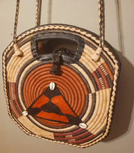 Load image into Gallery viewer, Vintage Handpainted Leather and Straw Purse Mali Kargo Fresh
