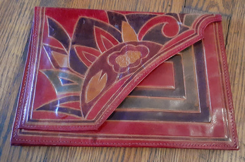 Vintage Handpainted Made In India Envelope Clutch Kargo Fresh