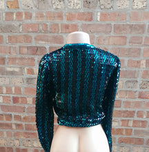 Load image into Gallery viewer, Vintage Jo-Ed Sophisticates Sequin Crop Blouse Small Kargo Fresh
