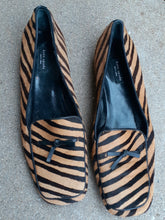 Load image into Gallery viewer, Vintage Kate Spade Calf Hair Zebra Print Loafers Size 8 Kargo Fresh
