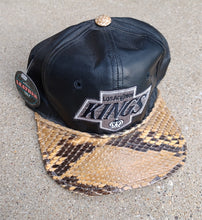 Load image into Gallery viewer, Vintage LA Kings  leather and snakeskin cap Kargo Fresh
