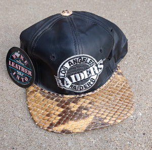 Vintage LA Raiders leather and snakeskin cap Kargo Fresh