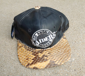 Vintage LA Raiders leather and snakeskin cap Kargo Fresh