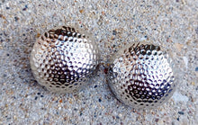 Load image into Gallery viewer, Vintage Large Chunky silver Metal Half Ball Earrings Kargo Fresh
