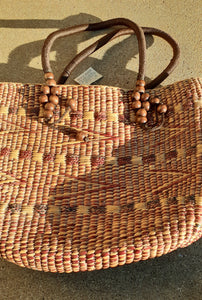 Vintage Large Straw Tote Kargo Fresh