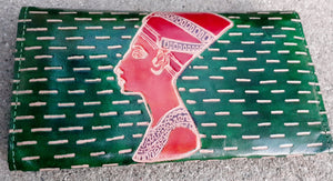 Vintage Leather Queen Nefertiti Bi Fold Wallet Kargo Fresh