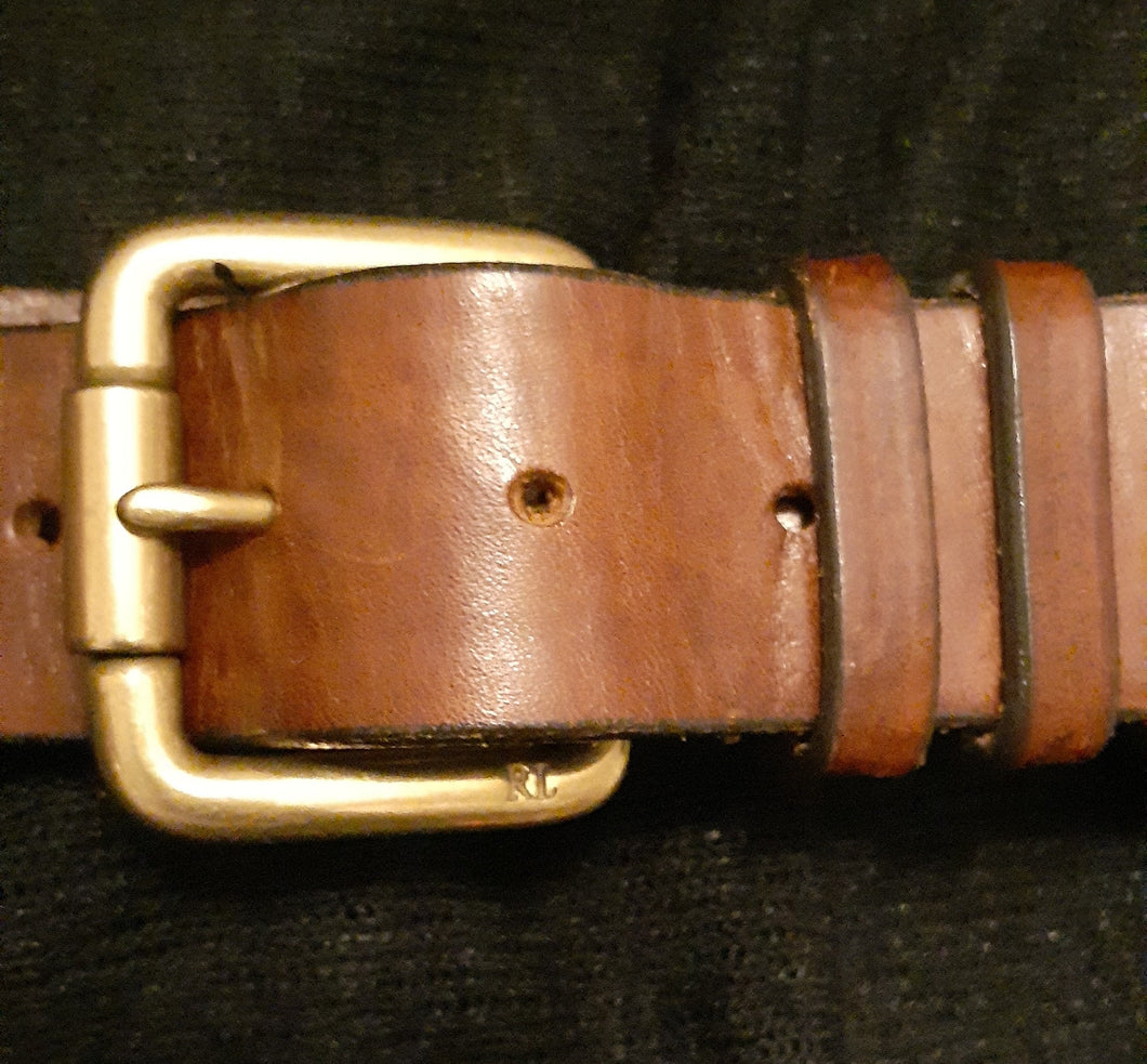 Vintage Leather Ralph Lauren Belt Size Ladies Small Kargo Fresh