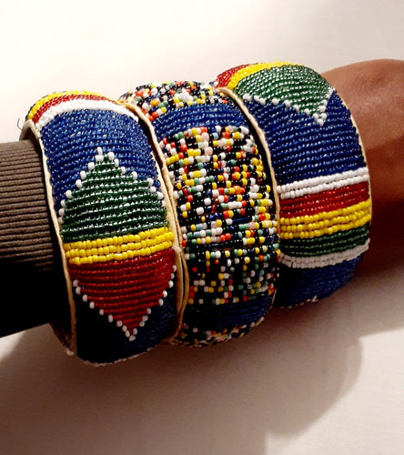 Vintage Maasai Hand beaded Bracelet Set Kargo Fresh