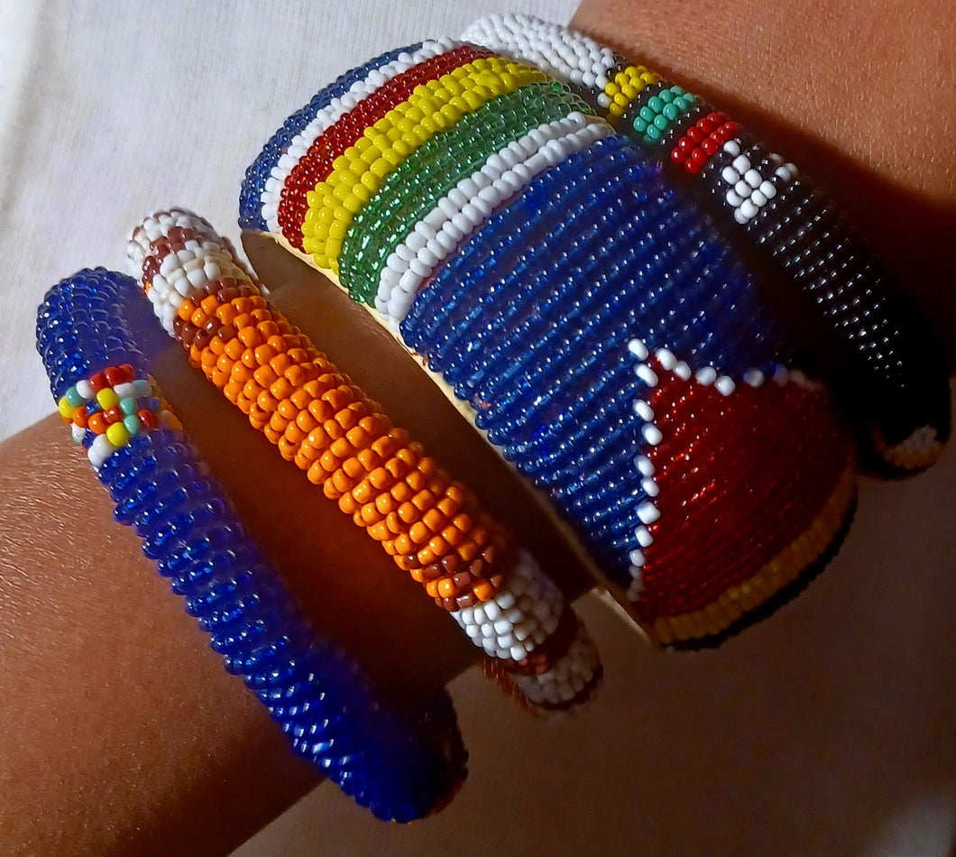 Vintage Maasai Hand beaded Bracelet Set Kargo Fresh