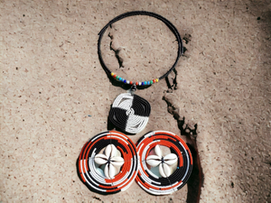 Vintage Maasai Tribal Collar and Earrings Set Kargo Fresh