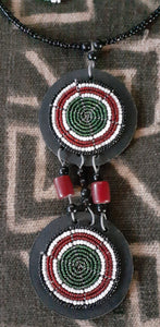 Vintage  Maasai Tribal Collar and Earrings Set Kargo Fresh