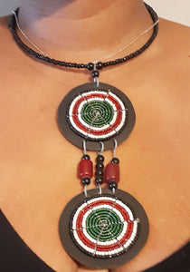Vintage  Maasai Tribal Collar and Earrings Set Kargo Fresh