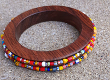 Load image into Gallery viewer, Vintage Maasai Tribal Wooden Layering Bracelet Kargo Fresh
