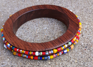 Vintage Maasai Tribal Wooden Layering Bracelet Kargo Fresh